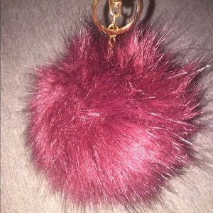 Fur ball key chain